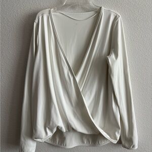 Lulu Lemon White Women's Wrap Top